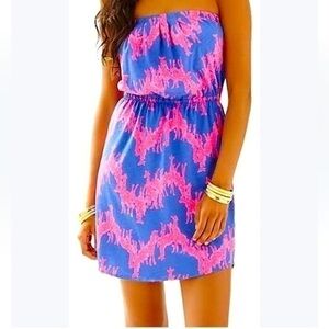 Lilly Pulitzer Windsor Blue Iris Neck and Neck Dress Size Small